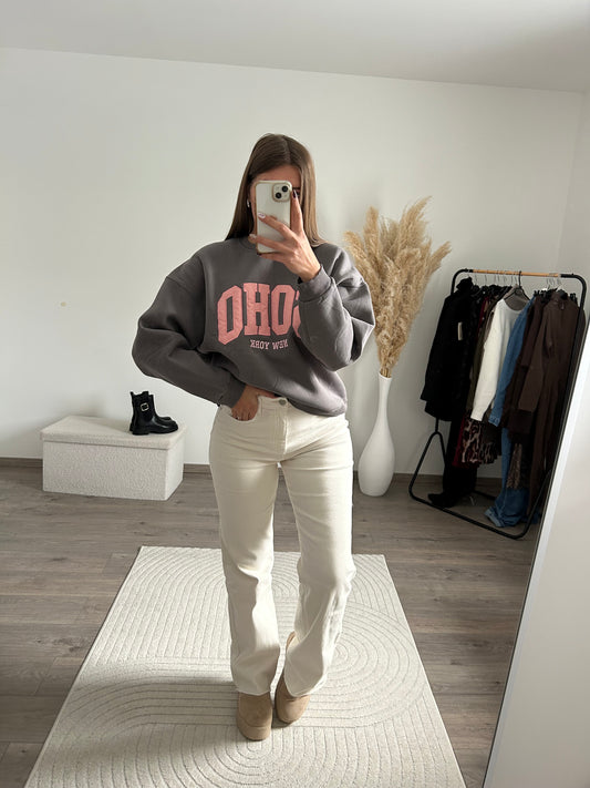 Jean Wide Leg Beige