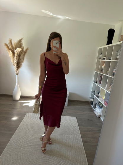 Robe Bordeaux Satiné