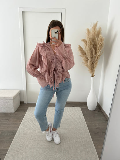 Blouse Rose En Lyocell