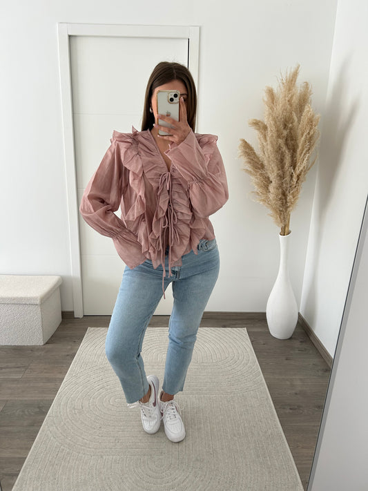 Blouse Rose En Lyocell