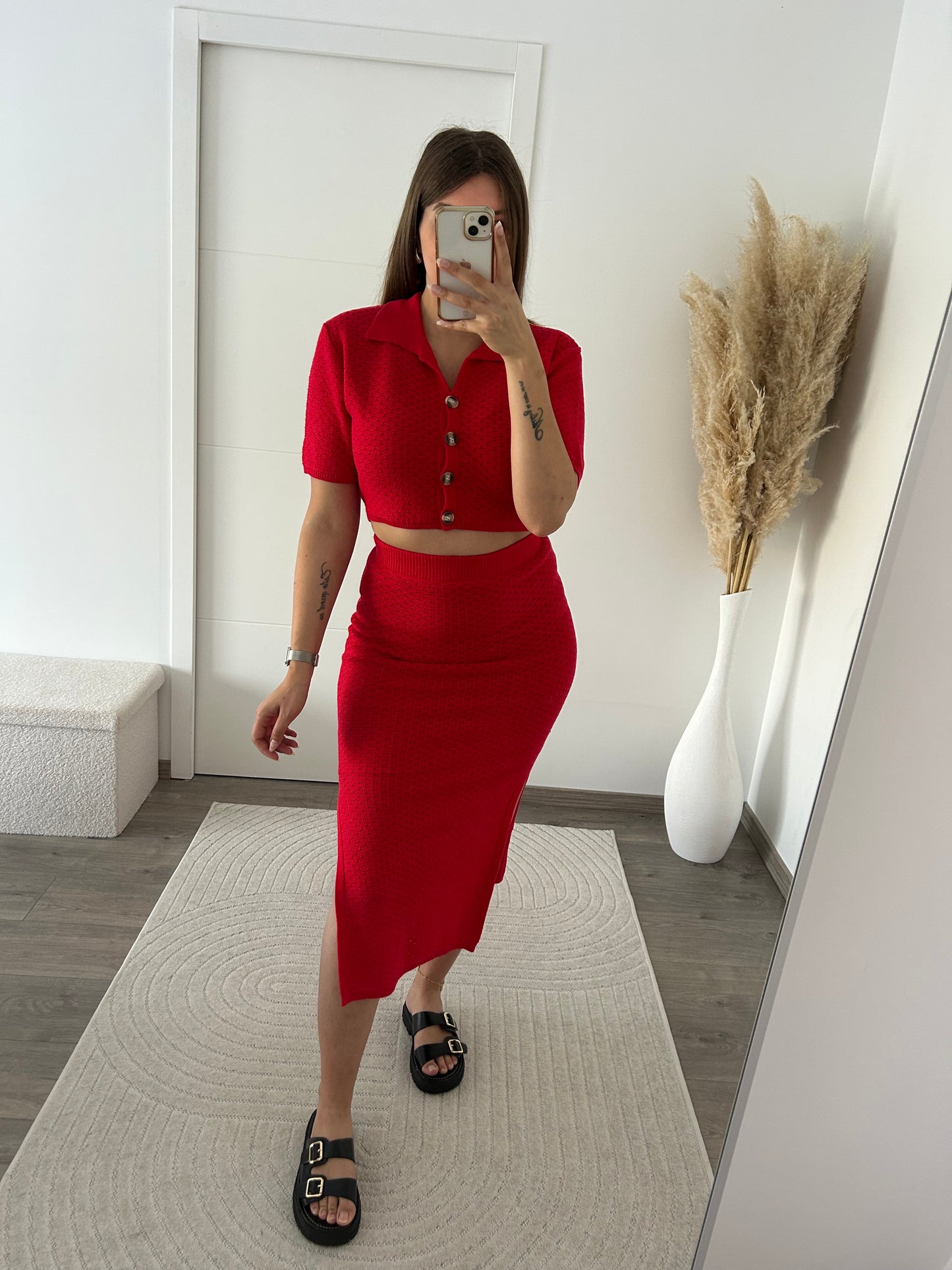 Ensemble Rouge Maille