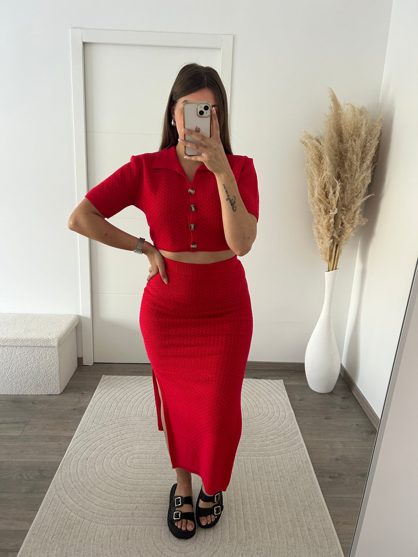 Ensemble Rouge Maille