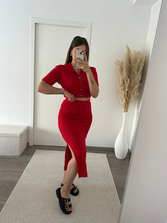Ensemble Rouge Maille